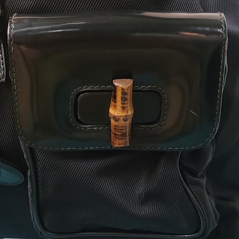 Gucci Bamboo Drawstring Nylon Backpack - Picture 10 of 17